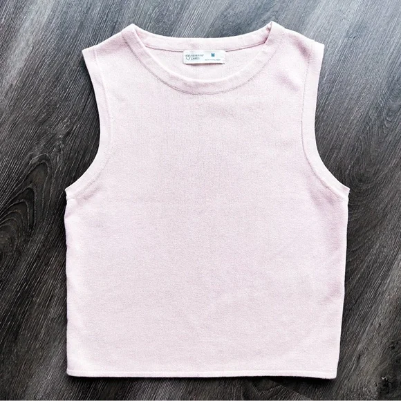 Primark light pink knit sweater vest top - Picture 4 of 9
